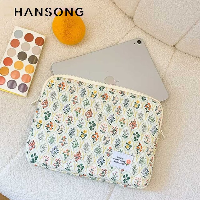 Hansong Laptop Sleeve Tasche für Notebooks und Tablets von 11 bis 15 Zoll in Beige und Multicolour - Bild 1