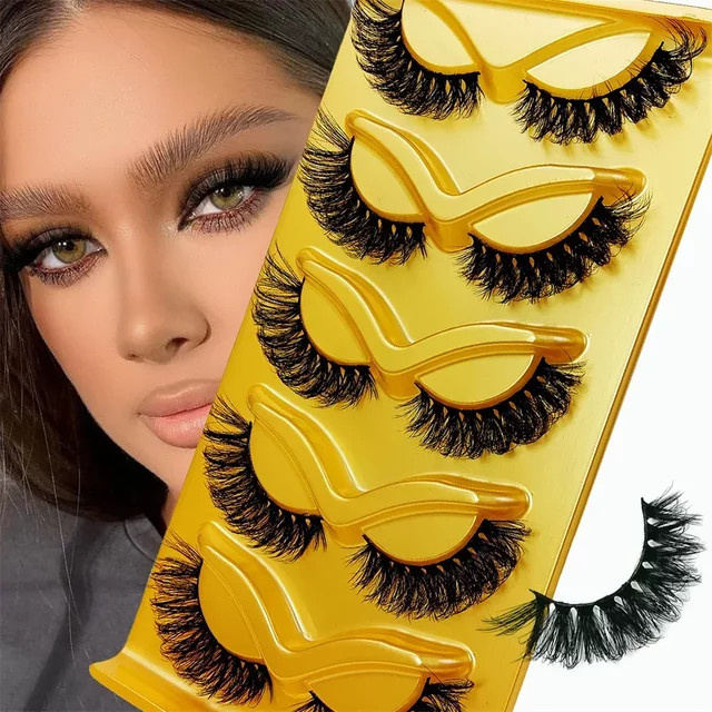 Künstliche Wimpern, Katzenauge, Black, Unisex, 5 Paar - Bild 1