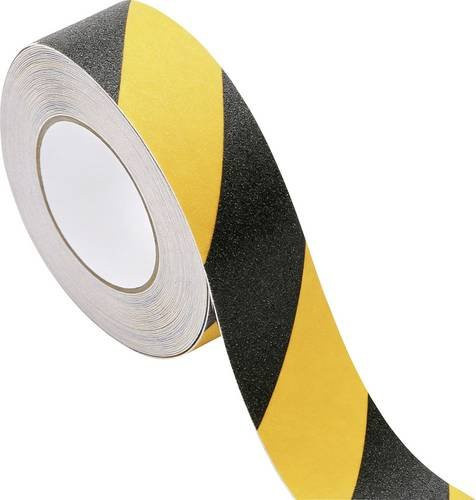 TOOLCRAFT Anti-Rutschband Sugo in Schwarz und Gelb, Länge: 5 m, Breite: 25 mm - Bild 1