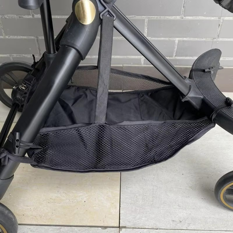 Tragbare Kinderwagen-Organizer-Tasche aus schwarzem Oxford-Stoff als Aufbewahrungskorb und Zubehör für Neugeborene und Kleinkinder - Bild 2