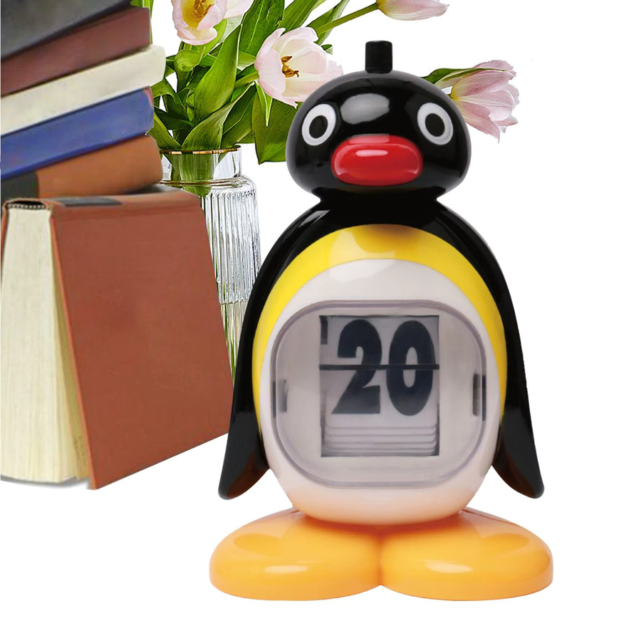 Niedlicher Ewiger Pinguin Desktop Kalender in Schwarz als Retro Dekoration für dein Zuhause oder Schlafzimmer - Bild 3