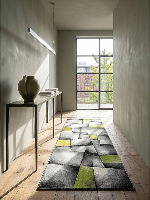 Läufer Kadima Design aus Polypropylen in Grün und Grau, B/T: 80 x 150 cm - Bild 1