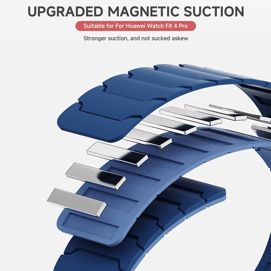 FancyWrist Magnetisches Silikon Sportarmband mit Schleifenverschluss für Huawei Fit4, Fit3, Fit2 und Fit1 sowie Fit4 Pro - Bild 3