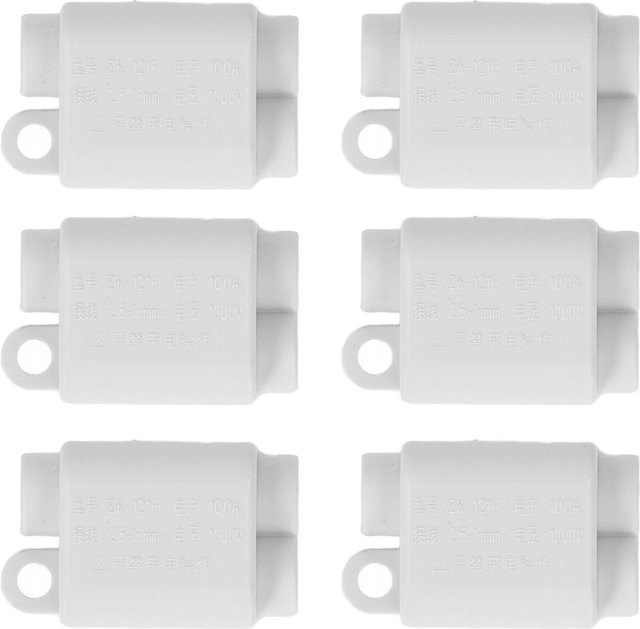 VGEBY Draht-Splitter T-Typ Stecker Set ZK-1216, 6 Stück, Weiß, 1000V 100A Hochleistungs-Schnellanschlüsse - Bild 1
