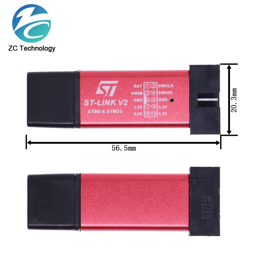 ST-Link V2 ST-Link Mini Simulator für STM8 und STM32 von STMicroelectronics in Rot - Bild 4