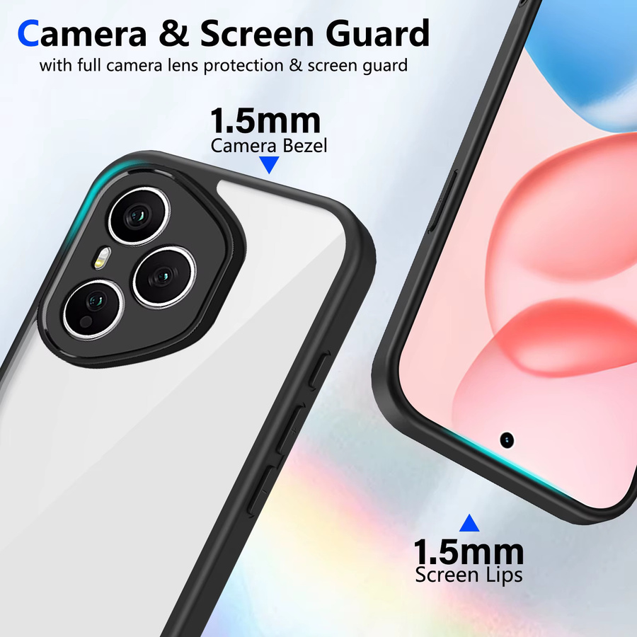 Honor 400 Pro Hülle mit Luftpolster und stoßfestem Silikon-Stoßfänger, transparente matte Rückseite - Bild 2