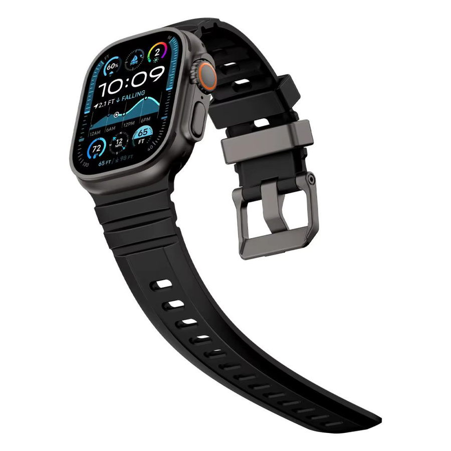 Silikonarmband für Apple Watch, Schwarz, Unisex - Bild 4
