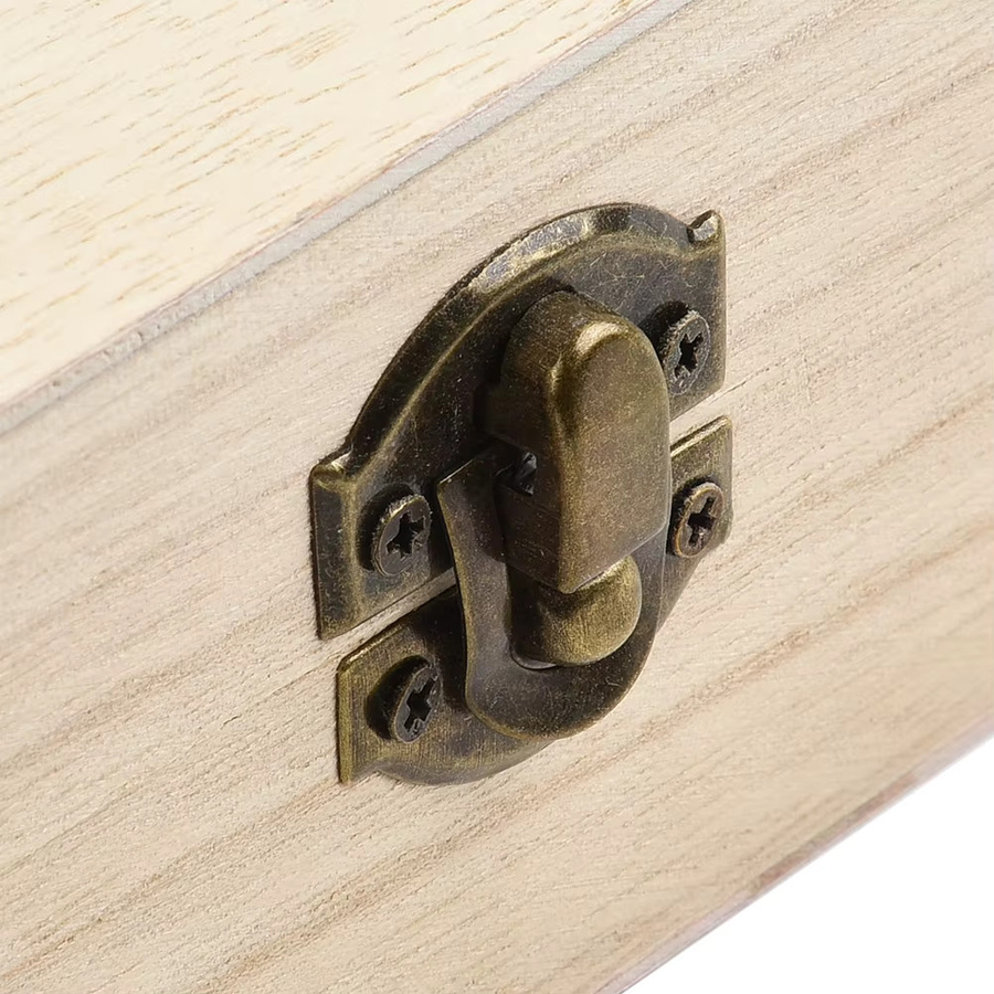 LEENKEA Aufbewahrungsbox aus Holz in Mehrfarbig, Rechteckige Retro-Holzkiste mit Flip-Verschluss für Schmuck und Accessoires, B/T/H: 20,0 x 6,0 x andere cm - Bild 5