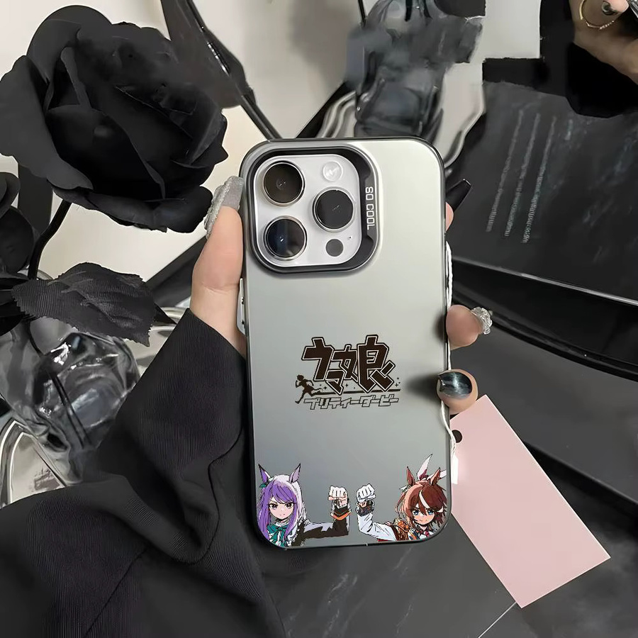 Anime Umamusume Handyhülle für iPhone 11 bis 17 Pro Max mit mattem Laser Metallic Aurora Effekt in Mehrfarbig - Bild 4