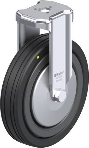 Blickle Bockrolle BKRA-VPA 125K-EL-FA in Schwarz und Silber, Rad-Durchmesser: 125 mm, Tragfähigkeit: 75 kg - Bild 1