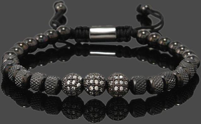 Rui Di Armband, Edelstahl, CZ Kugel, Herren - Bild 1