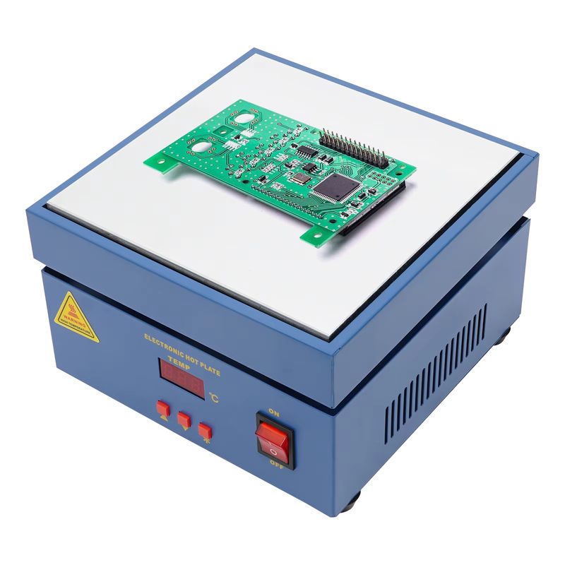 CNCEST Digitale Elektronische Heizplatte mit LCD-Anzeige, 800W Labor-Lötplatte für PCB-Löten und Heißversiegelung, Farbe: Blau, B/T: 20 x 20 cm, Temperaturregelung 50-400 ℃ - Bild 2
