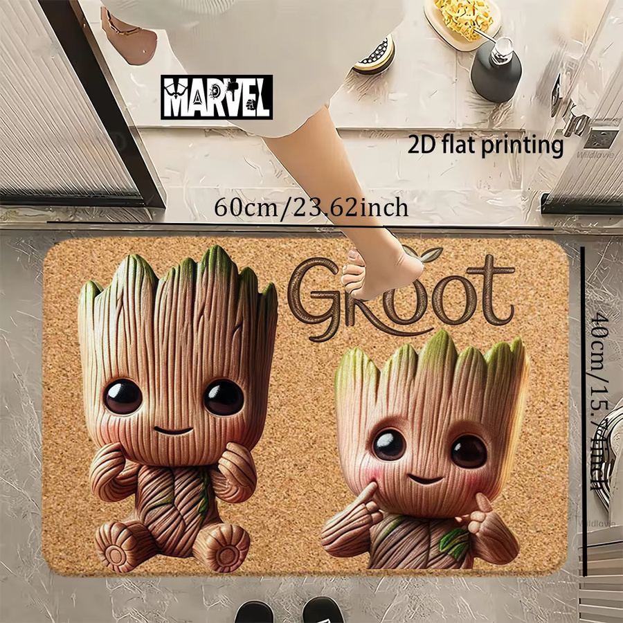 Beast Kingdom Marvel Groot Eingangsmatte, Schmutzabweisend und Schnelltrocknend, B/T: 60 x 60 cm, Multicolour - Bild 3