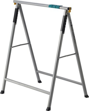 Wolfcraft Auflagebock Workstand aus Metall in Silber, klappbar und rollbar, Tragfähigkeit: 100 kg, Höhe: 66 cm, Breite: 80 cm, Tiefe: 68 cm - Bild 1