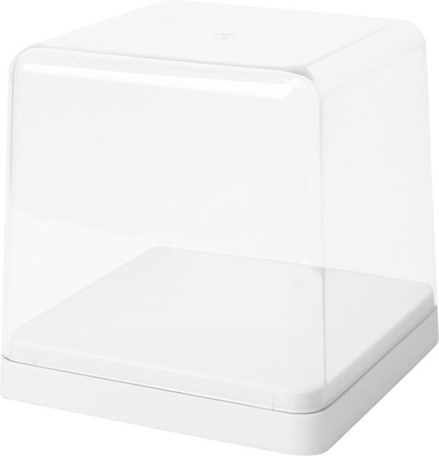 CosyHome Figuren Display Aufbewahrungskoffer mit transparenter Abdeckung, staubdicht und stapelbar, Weiß - Bild 1