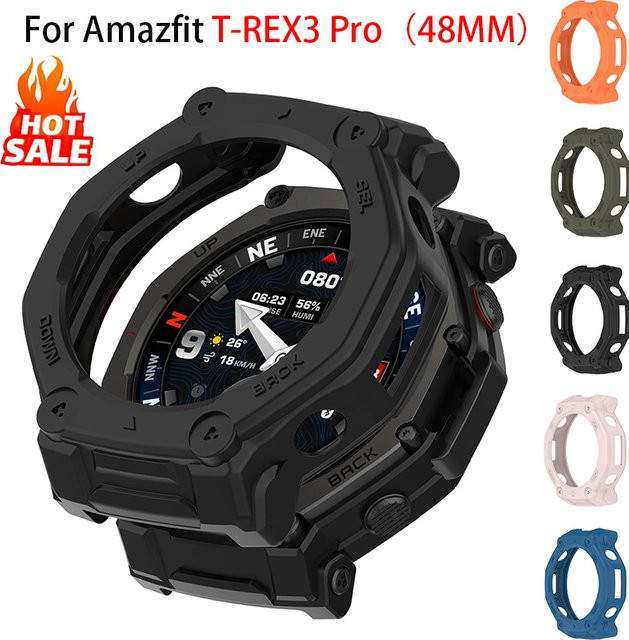 CAOWTAN TPU Schutzhülle für Amazfit T-Rex 3 Pro 48mm Smartwatch in Weiß - Bild 1