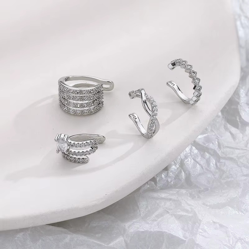 Elviragirl Ohrklemmen-Set, 4-teilig, Strass, Damen - Bild 2
