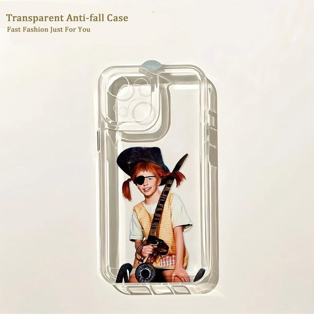 Transparente Handyhülle mit Pippi Langstrumpf Motiv für iPhone 17 16 15 14 13 12 11 Pro Max und andere Modelle von mart46 - Bild 1