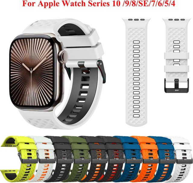 Uhrenarmband Silikon, Apple Watch Ultra 2 49 mm, Serie 9 8 7 SE 6 45 mm 44 mm 42 mm - Bild 1