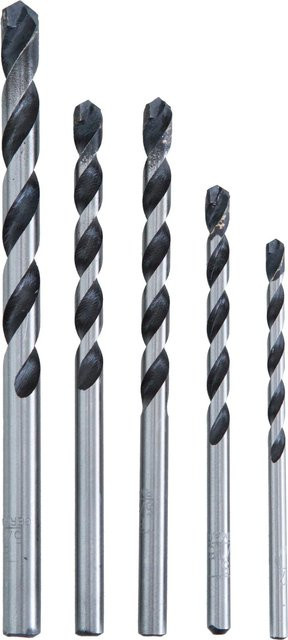 LUX-TOOLS 5-teiliges Steinbohrer-Set aus Edelstahl in Silber mit Hartmetallspitze - Bild 1