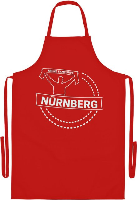 Grillschürze multifanshop Meine Fankurve Nürnberg in Weiß - Bild 1