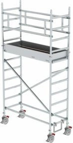 MUNK Alu-Rollgerüst Günzburger Steigtechnik aus Aluminium in Silber mit einer maximalen Arbeitshöhe von 4,5 m, Plattform-Höhe: 2,45 m, Länge: 1,80 m - Bild 2
