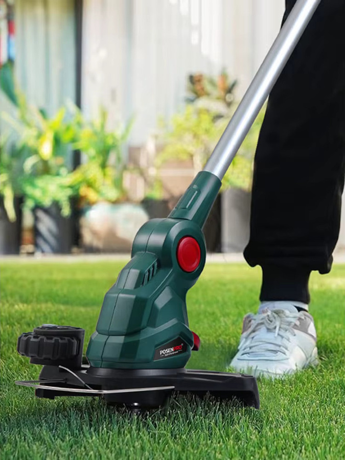 POSENPRO 20 V Akku-Rasentrimmer und Kantenrasenmäher in Grün mit Teleskopwelle und 26 cm Schnittdurchmesser - Bild 7