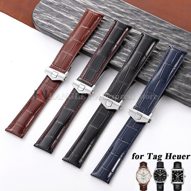 Uhrenarmband Rindsleder, Krokodilmuster, Faltschließe, Herren - Bild 1