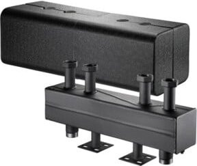 Oventrop HydroFixx DN 32 Weiche- und Verteiler-Kombination mit Wärmedämmung für 2 Heizkreise in Schwarz - Bild 1