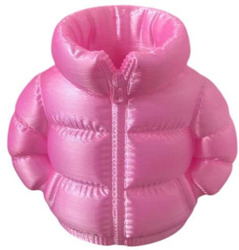MGB Federmäppchen in Daunenjacke-Form als Organizer für Make-up-Pinsel und Schreibwaren in Pink - Bild 1