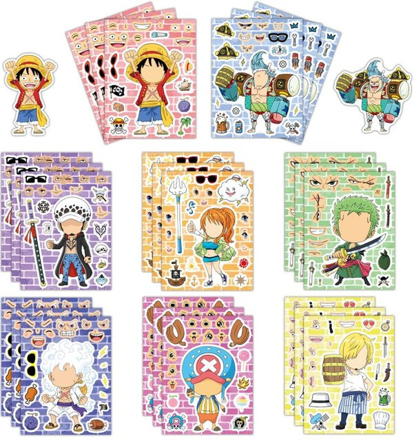Bandai One Piece Luffy Aufkleber, 8-teiliges Set - Bild 1