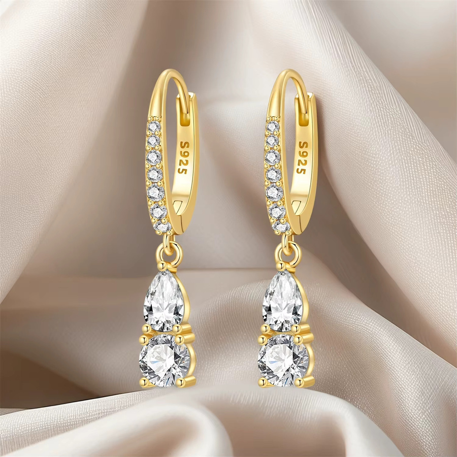 Orstarry Ohrringe, 925 Sterling Silber, 18 k Gold, Damen - Bild 3