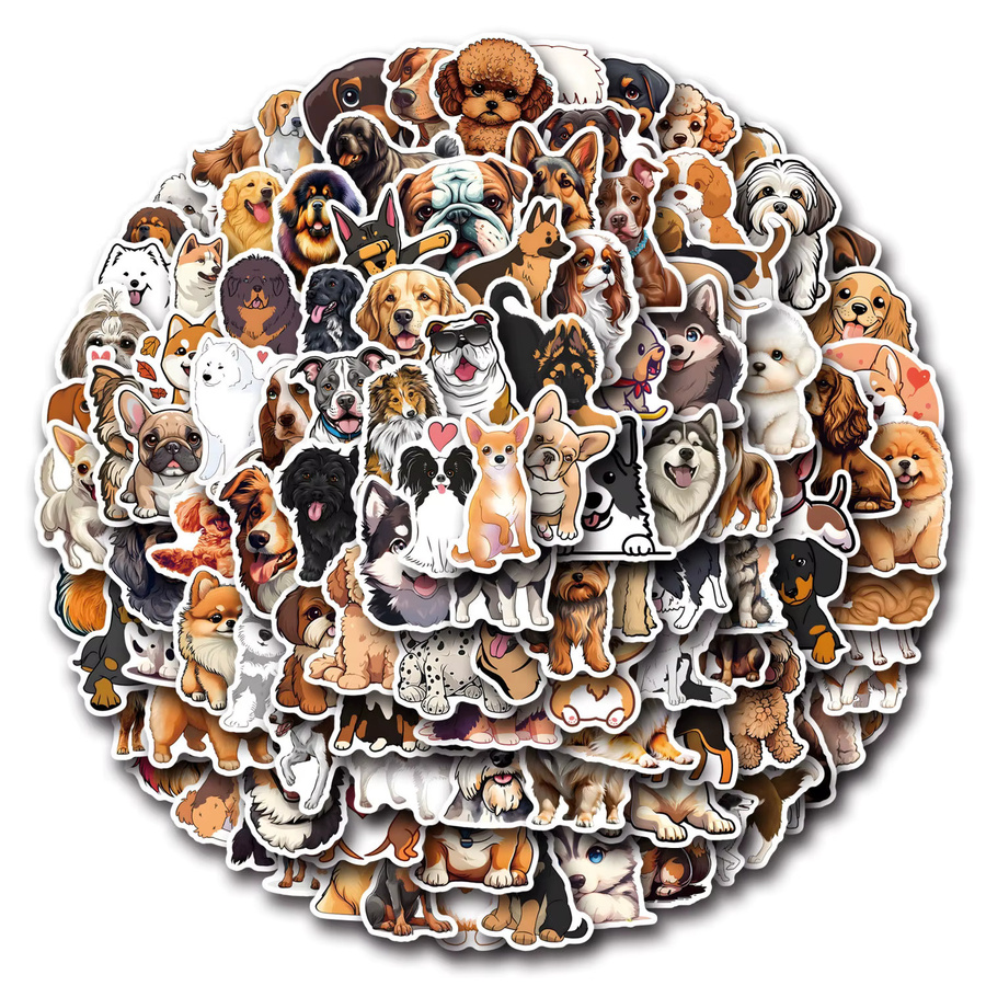 GOGOTU Hunde-Aufkleber, Tier-Graffiti-Sticker, 55/110 Stück - Bild 2