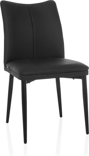 hjh LIVING Esszimmerstuhl VISETO aus Kunstleder in Schwarz - Bild 1