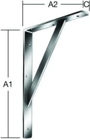 Vormann Stegkonsole aus Stahl in Weiß, B: 30 mm, H: 250 mm, L: 400 mm, Tragkraft 250 kg - Bild 1