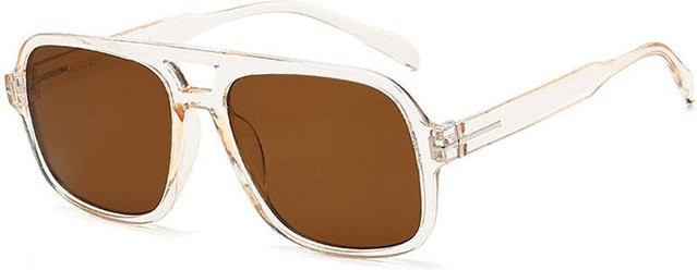 kottdo Sonnenbrille, Übergroße Punk-Sonnenbrille, Square, Vollrand, Plastic, Unisex, beige - Bild 1