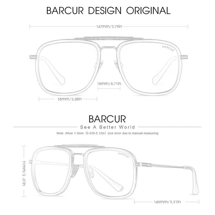 BARCUR Sonnenbrille, Vollrand - Bild 2