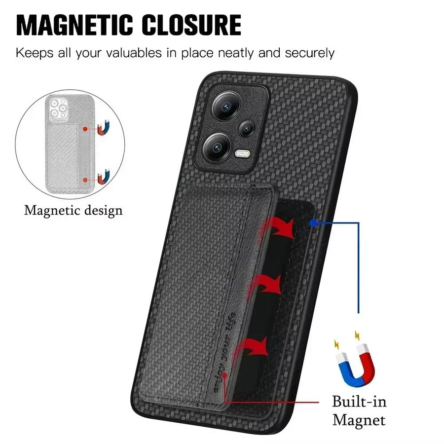 RFID Leder Kartenetui für Motorola Moto Edge 60 Pro 50 Fusion 50 Neo 70 Fusion G86 Power G85 G66J G55 G56 G34 G35 G77 5G in Braun mit NFC-Schutz - Bild 2