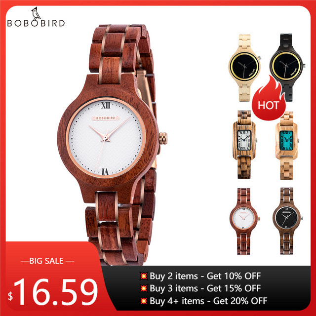 BOBO BIRD Armbanduhr Holz, Quarz, Rund, Damen - Bild 1