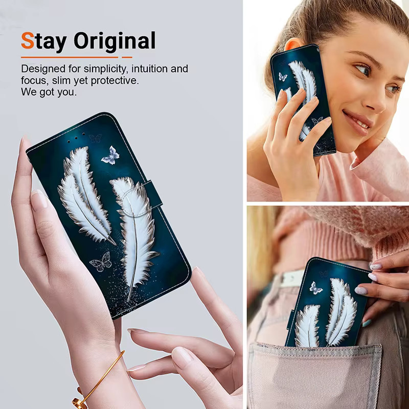 Xiaomi Stand Flip Wallet Case mit gemustertem Design für Redmi 13 13C 12 13R 14C 4G 5G 12C - Bild 3