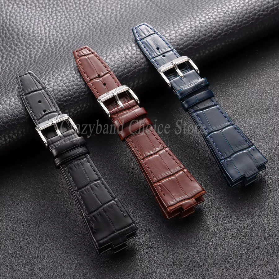 crazyband Uhrenarmband Leder, Schwarz, Herren - Bild 1