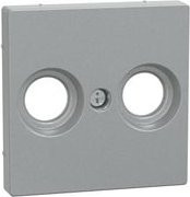 Merten Zentralplatte für Antennendose System M Aluminium Silber MEG4122-0460 - Bild 1