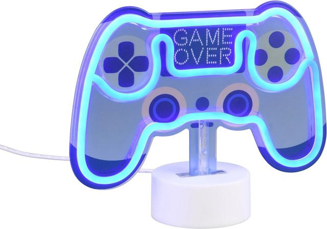 Reality LED Tischleuchte Control in Weiß und Blau mit USB-Anschluss - Bild 1