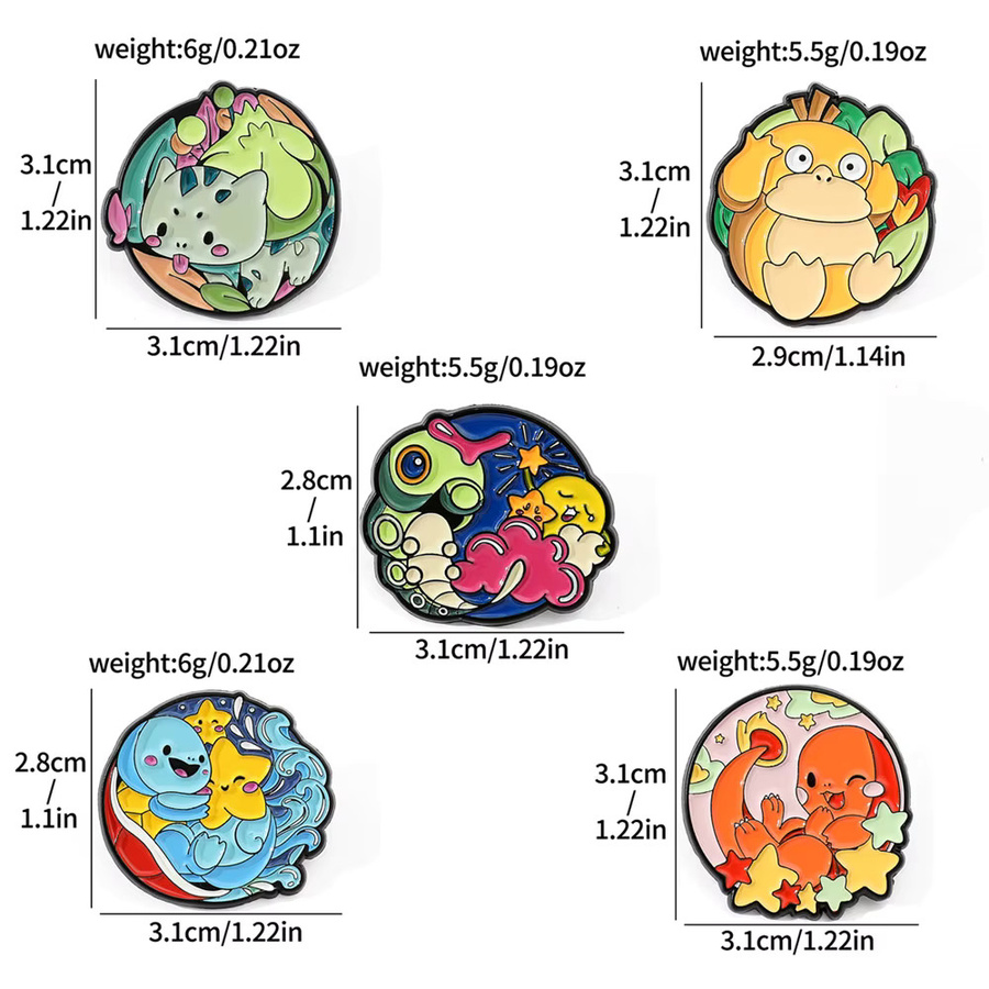 Potdemiel Pin-Set Pokémon, Emaille, Metall, Bunt - Bild 4