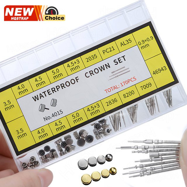 HQstrap Uhrenschaft Extender, Uhrenkrone Zubehör, Reparatur Werkzeug Kit, Silber - Bild 1