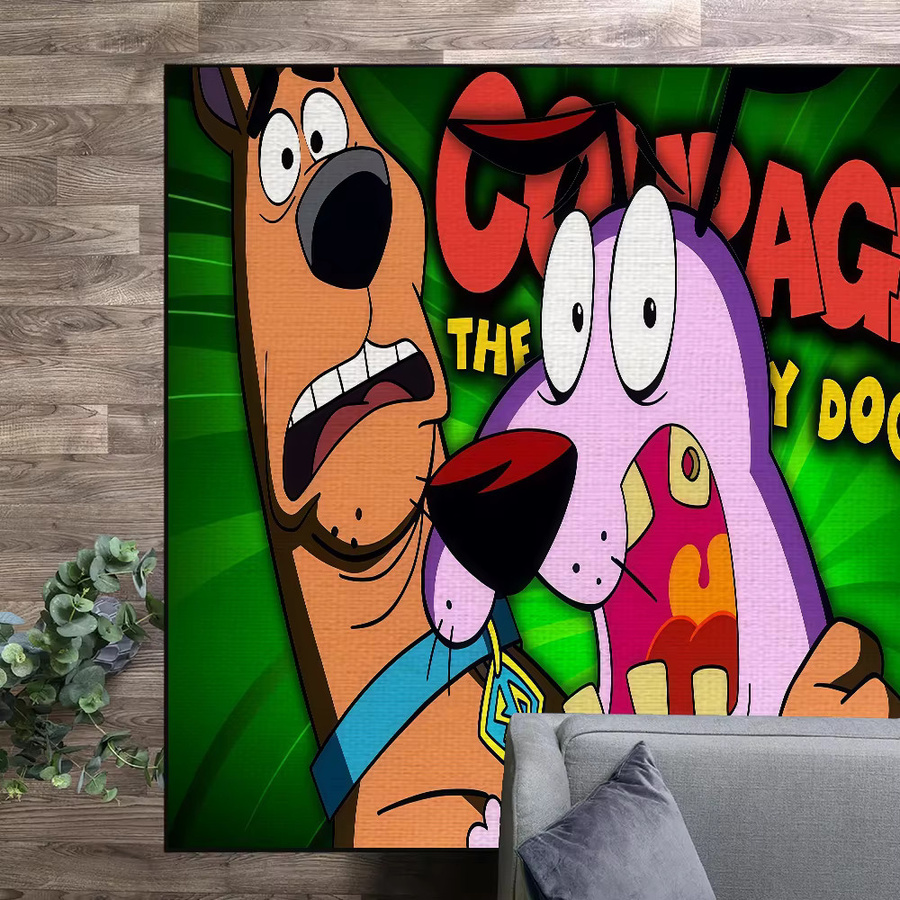 C-COURAGE Bodenmatte mit Cartoon Hund Motiv für Kinder, Rechteckig, Mehrfarbig, Breite: 60 cm, Tiefe: 40 cm - Bild 2