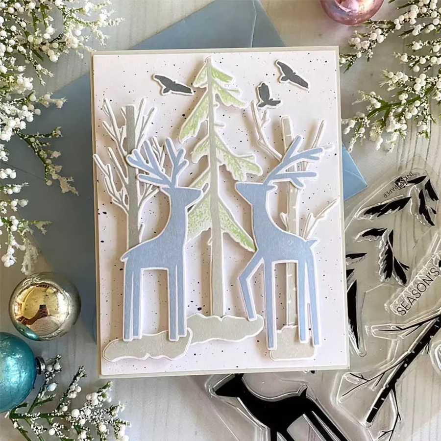 Noel Winter Wonder Stempel und Stanzformen Herbsternte Tassen für DIY Scrapbooking und Kartenherstellung - Bild 2