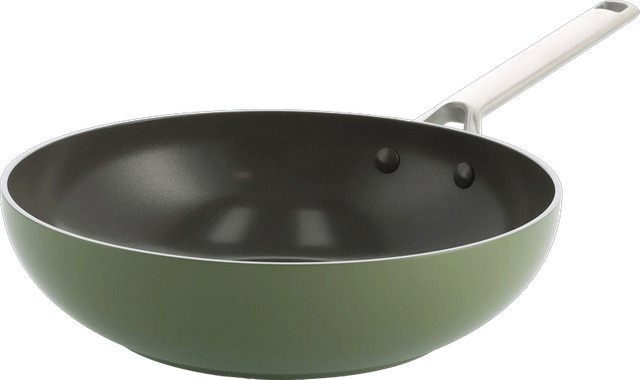 BK Sublime Wok aus Keramik und Aluminium, Farbe: Olive Green, Durchmesser: 28 cm - Bild 1