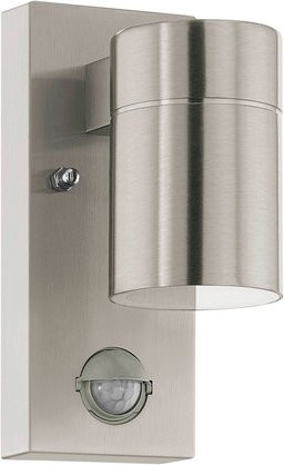 Eglo LED-Außenwandleuchte RIGA 5 in Silber mit Bewegungssensor, GU10, H x B: 16,5 x 6,5 cm - Bild 1