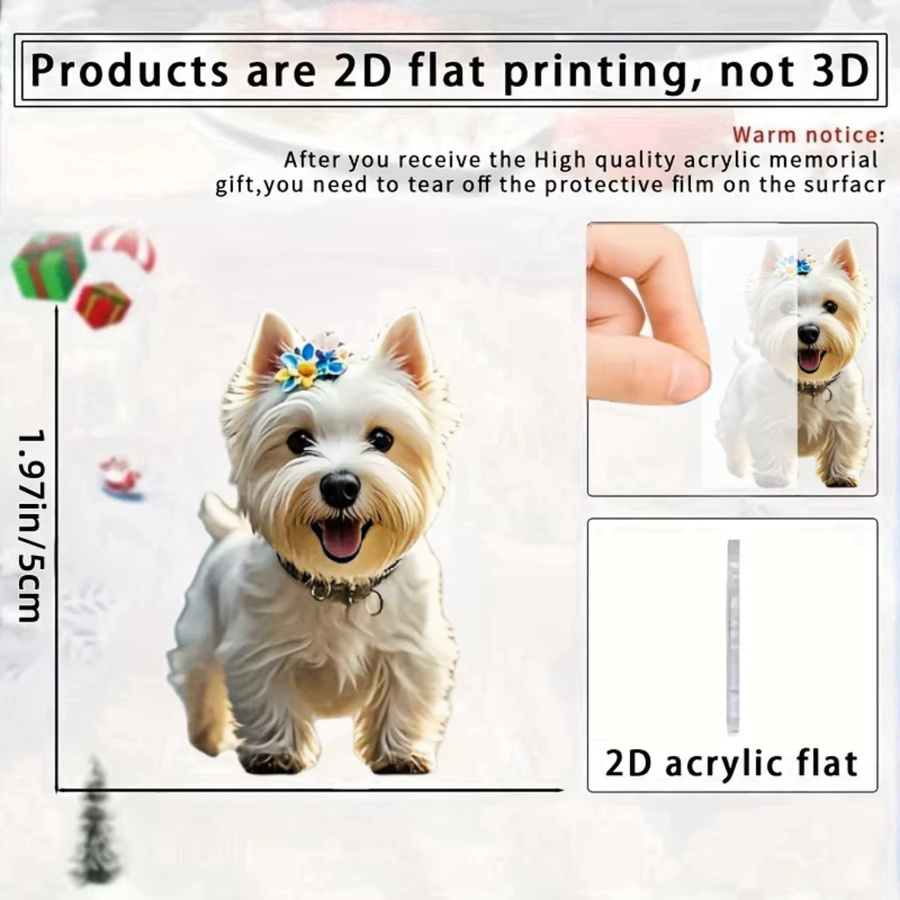 Schlüsselanhänger West Highland Terrier, Acryl, Unisex - Bild 4